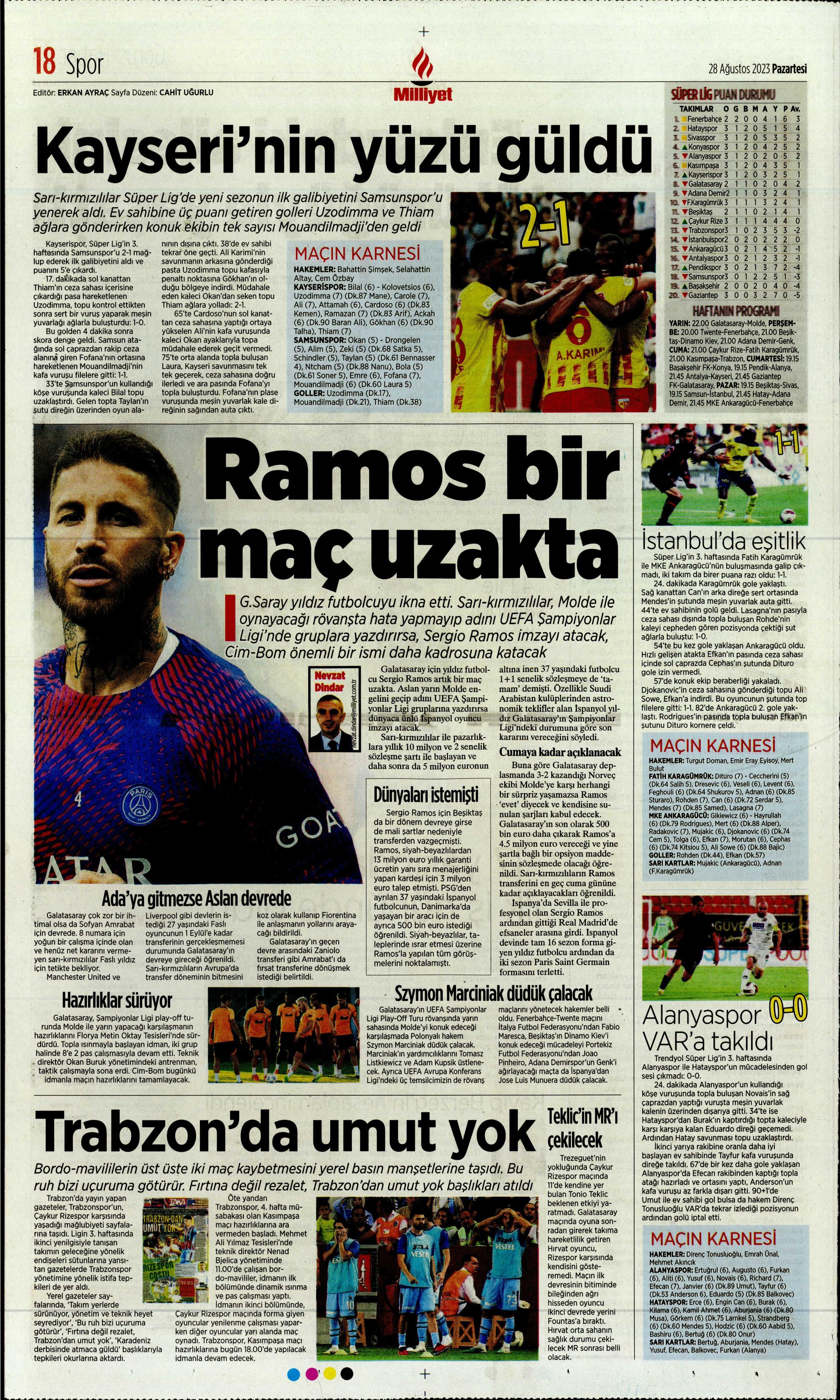 "Ramos'ta sona doğru" | Sporun Manşetleri  - 17. Foto