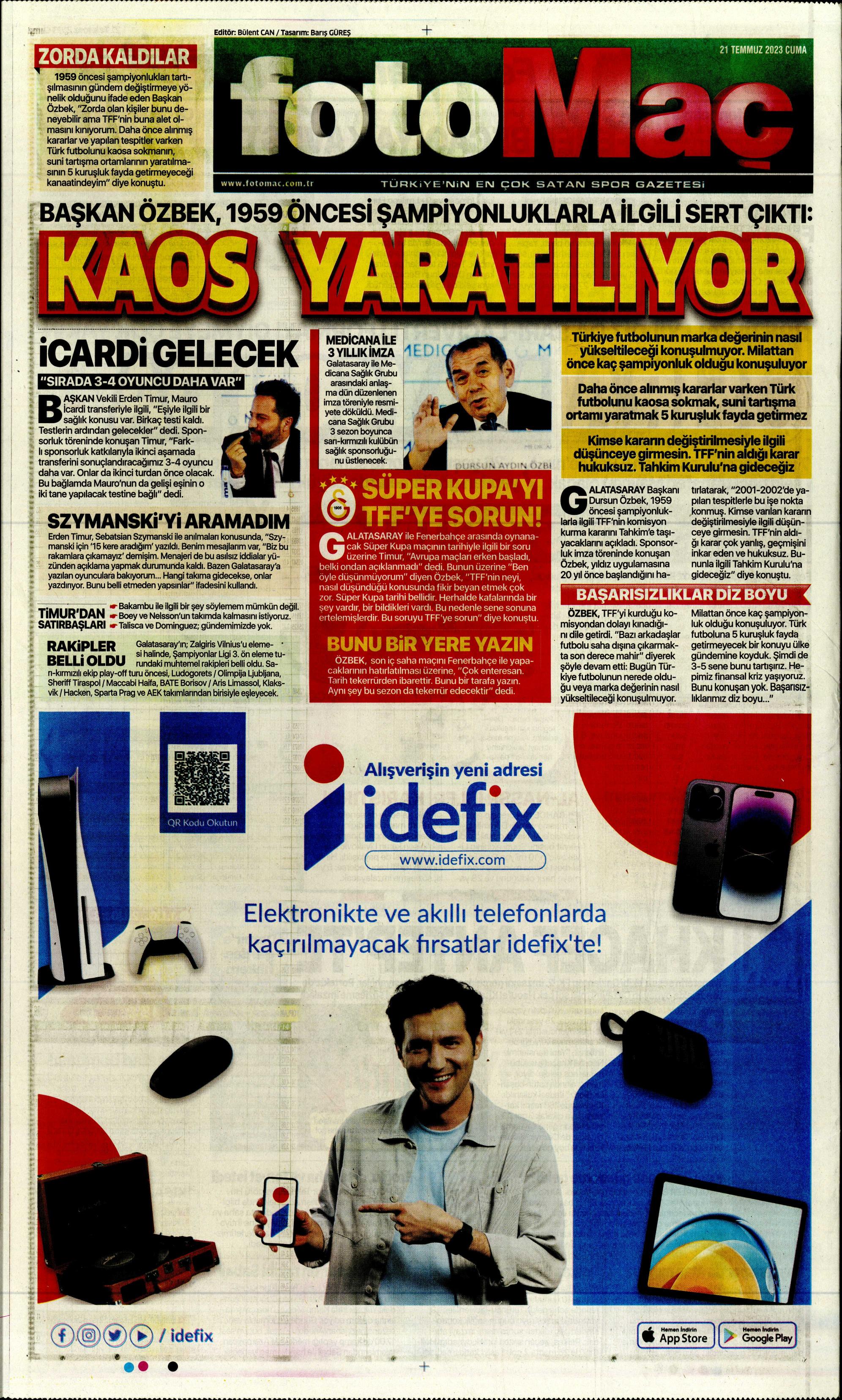 "Zaha için rekor teklif" | Sporun Manşetleri  - 13. Foto