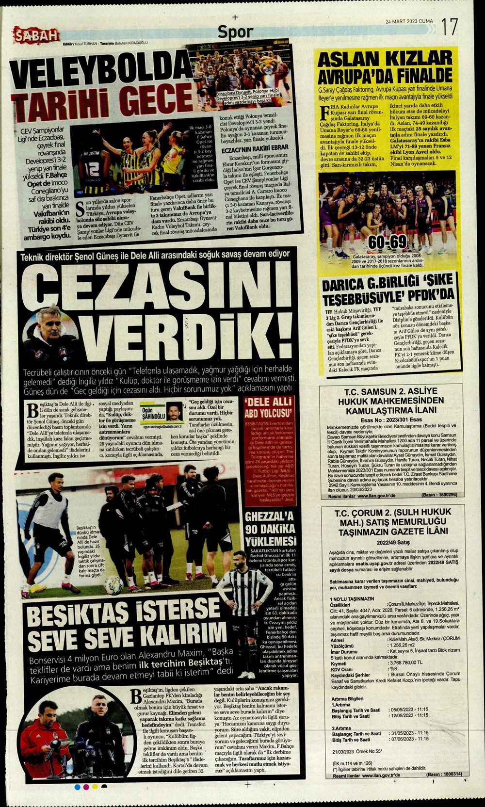 "Kuntz'dan son ayarlar" - Sporun manşetleri  - 25. Foto
