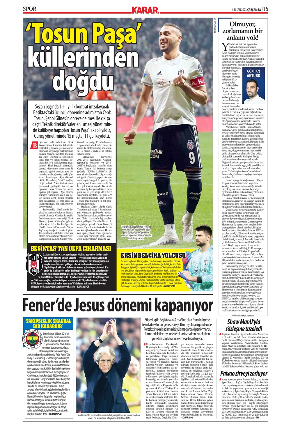 "Dünyada kimse buna penaltı demez" - Sporun manşetleri (5 Nisan 2023)  - 20. Foto