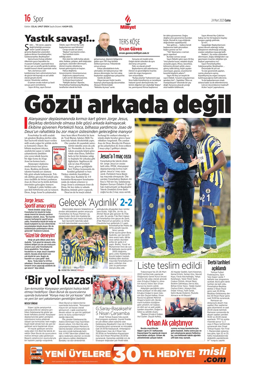 "Kuntz'dan son ayarlar" - Sporun manşetleri  - 20. Foto