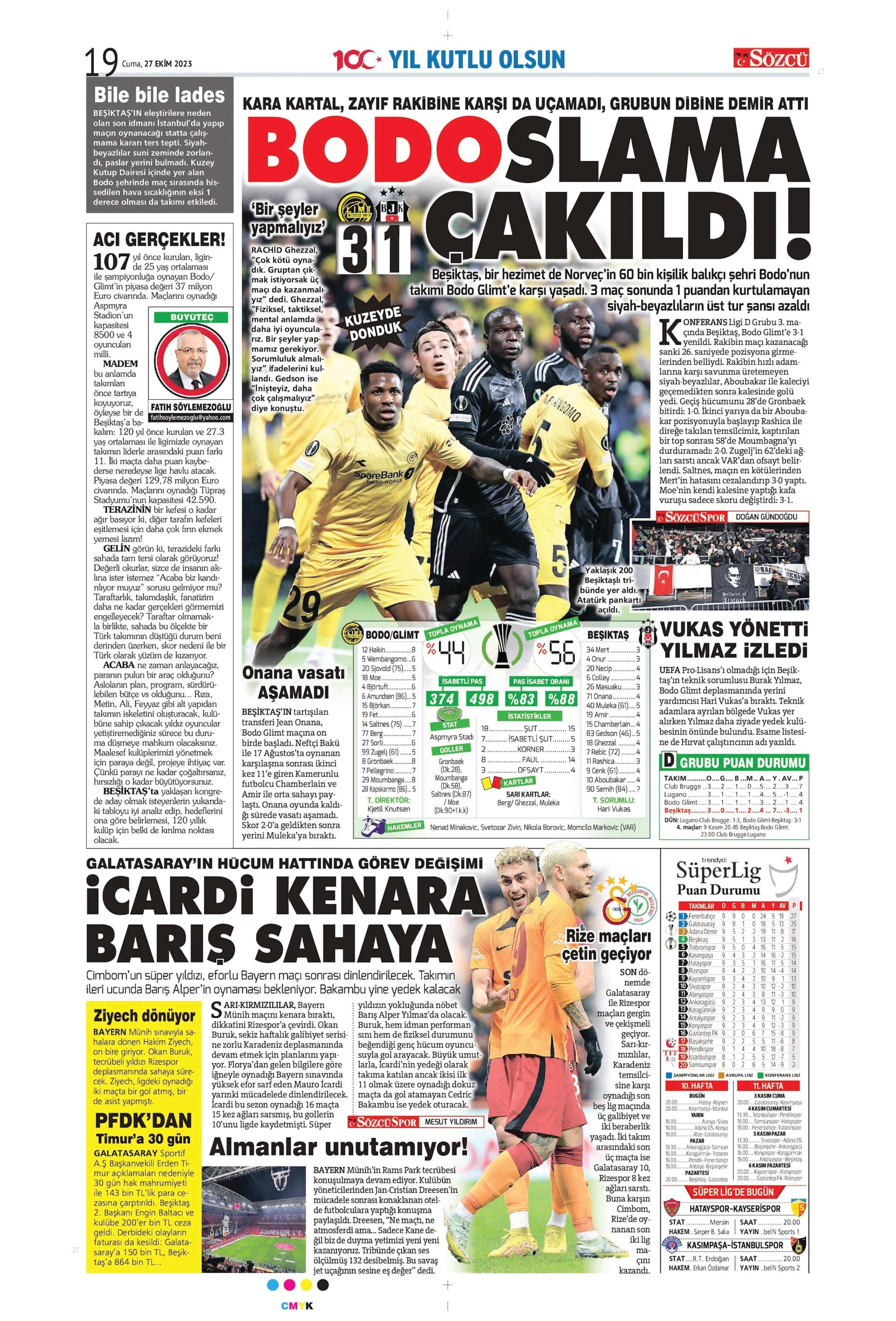 "Yüzyılın Fener'i" | Sporun manşetleri (27 Ekim 2023)  - 34. Foto