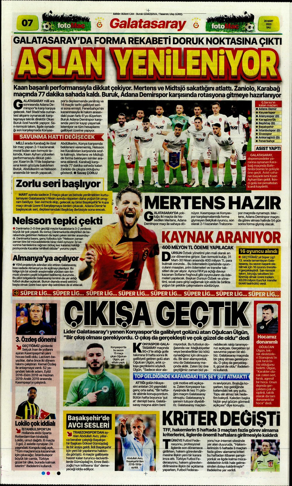 "Vurduğumuz gol olsun" - Sporun manşetleri - 14. Foto