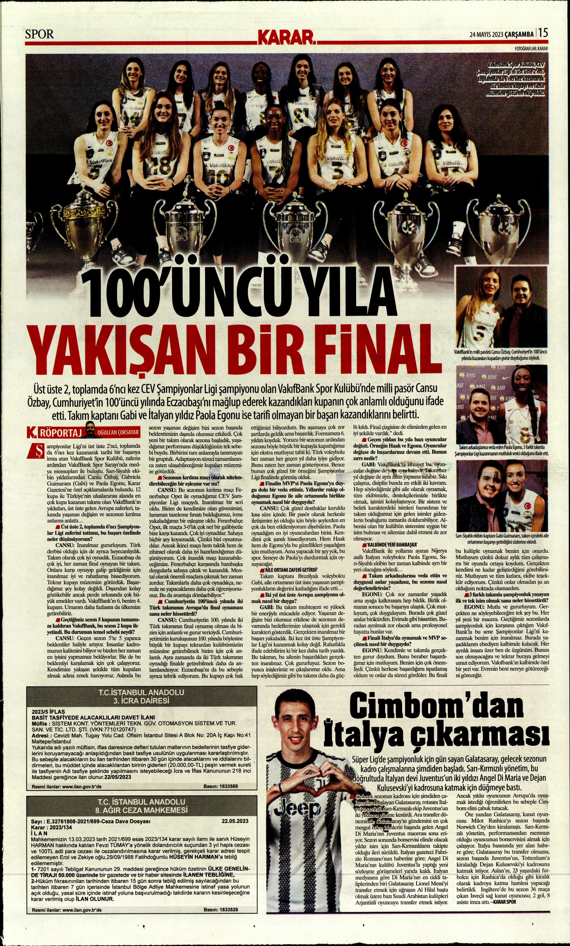 "Aslan'da taarruz başladı" | Sporun Manşetleri  - 19. Foto