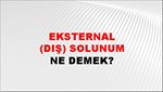 Eksternal (Dış) Solunum 