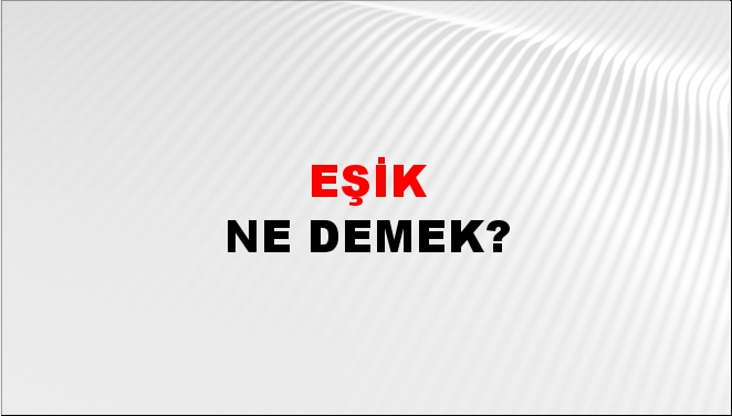 Eşik 