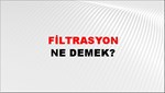 Filtrasyon 