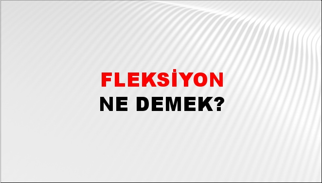 Fleksiyon 