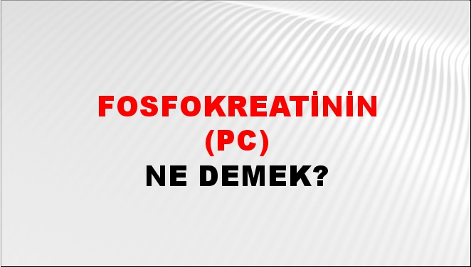 Fosfokreatinin (PC) 