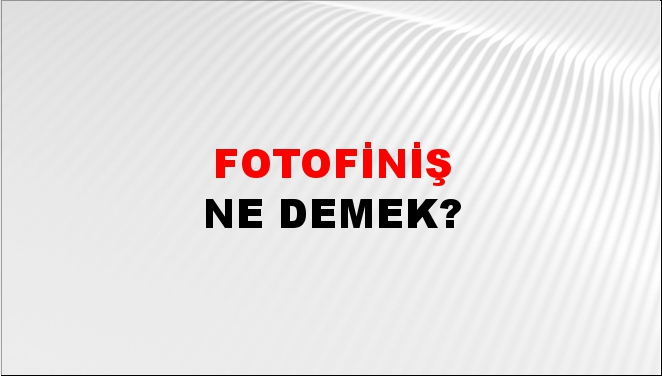 Fotofiniş 