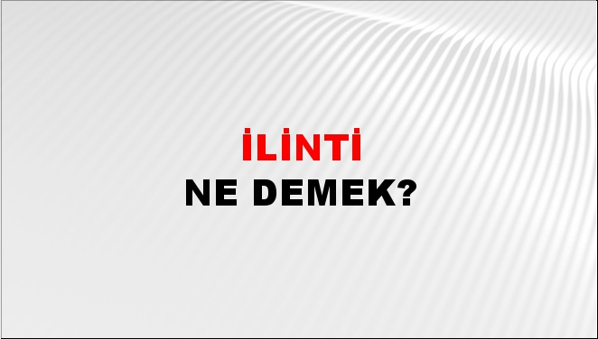 İlinti 