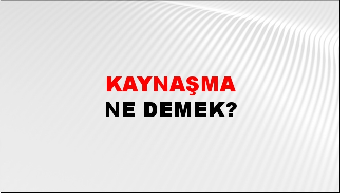 Kaynaşma 