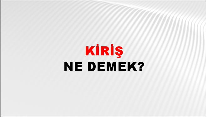 Kiriş 