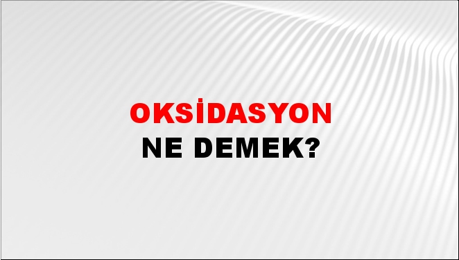 Oksidasyon 