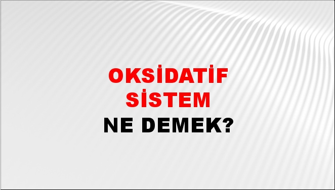 Oksidatif Sistem 