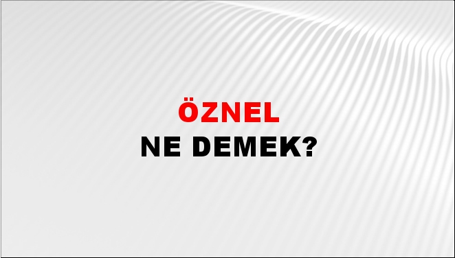 Öznel 