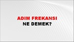 Adım Frekansı 