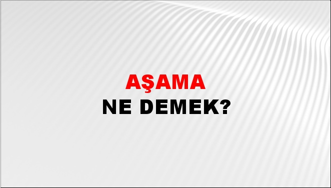 Aşama 