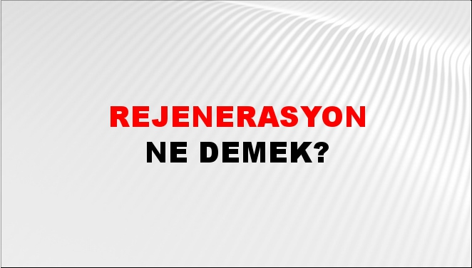 Rejenerasyon 