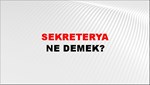 Sekreterya 