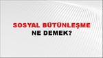 Sosyal Bütünleşme 