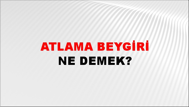 Atlama Beygiri 