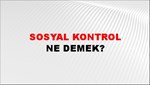 Sosyal Kontrol 