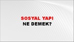 Sosyal Yapı 