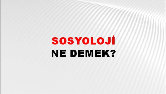 Sosyoloji 