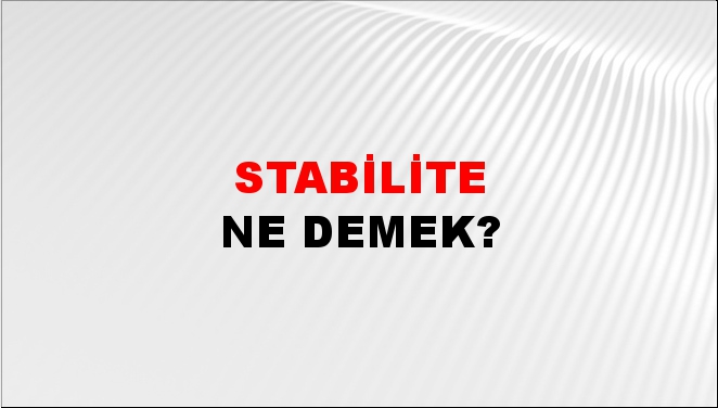 Stabilite 