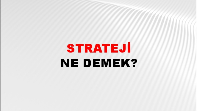 Strateji 