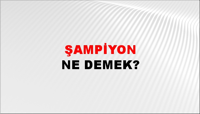 Şampiyon 