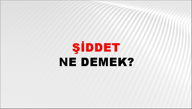 Şiddet 