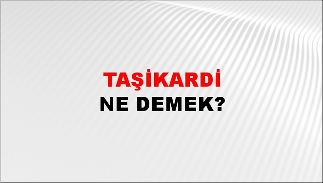 Taşikardi 