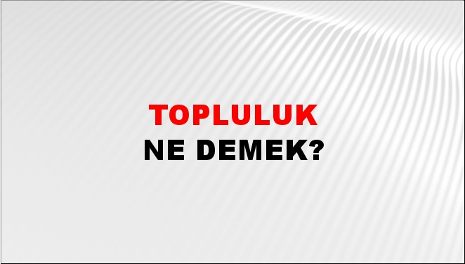 Topluluk 