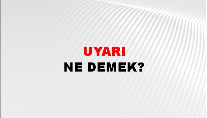 Uyarı 